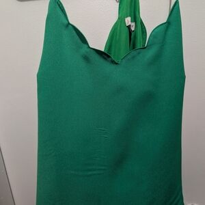J. Crew Asymmetrical Green Sleeveless Camisole